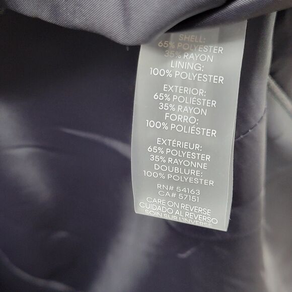 Calvin Klein Blazer Jacket Women's 4 Gray Woven Window Pane One Button NWOT - Picture 10 of 12